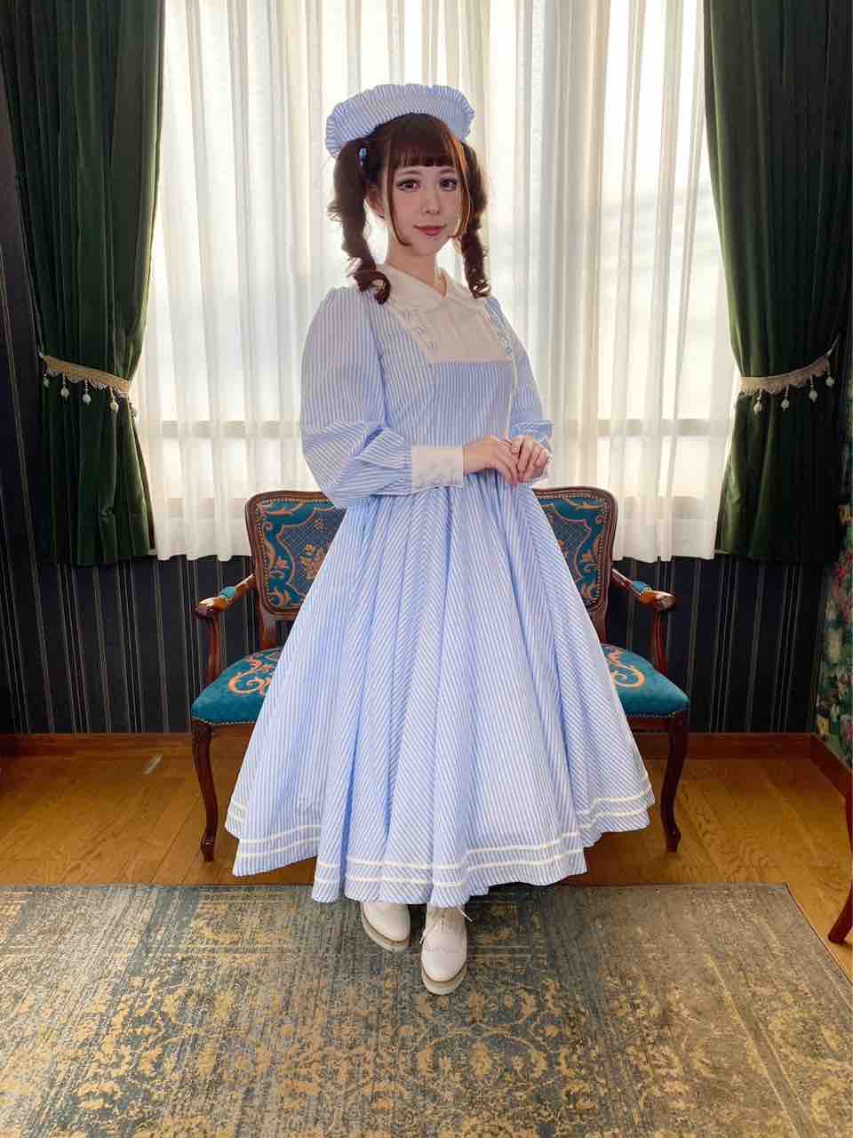 PhysicalDrop☆ピンタックフリルチュニックワンピース☆ロリィタ PhysicalDrop☆ピンタックフリルチュニックワンピース☆ロリィタ 大衿