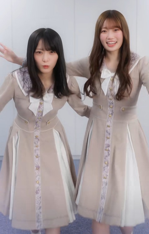 大越ひなのと愛宕心響さん、前屈みになり「こう」なるwwwwww