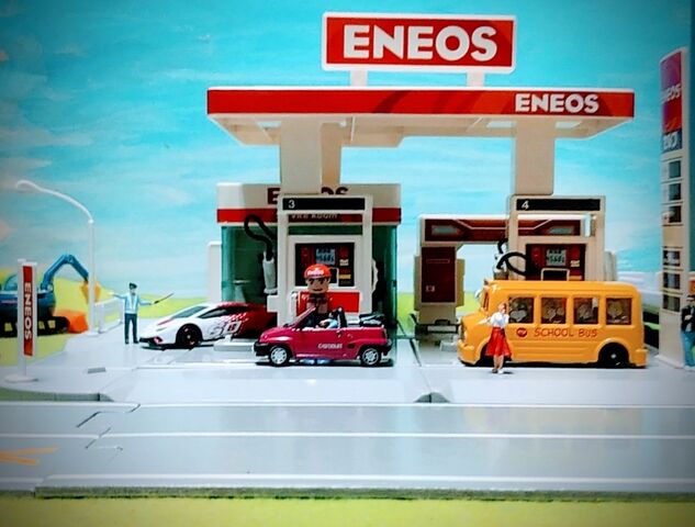 トミカ】トミカタウンビルドシティ ガソリンスタンド ENEOS