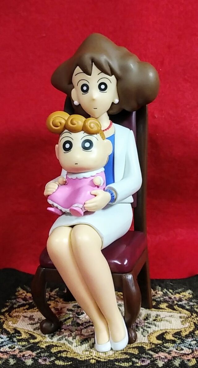 レア?!☆ 【MI】野原 みさえ&ひまわり 家族写真 フィギュア ver.2