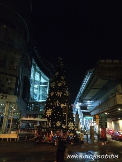T21前のクリスマスツリー