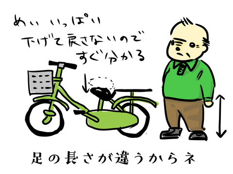 老人特有の自転車