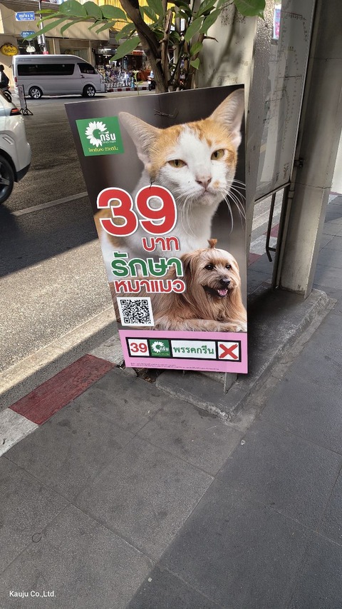 タイの選挙のポスター