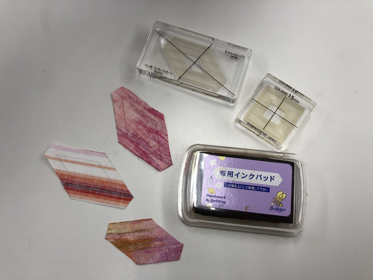 ♡ KAWAGUCHI♡パターンスタンプ・ひし形22ミリ♡