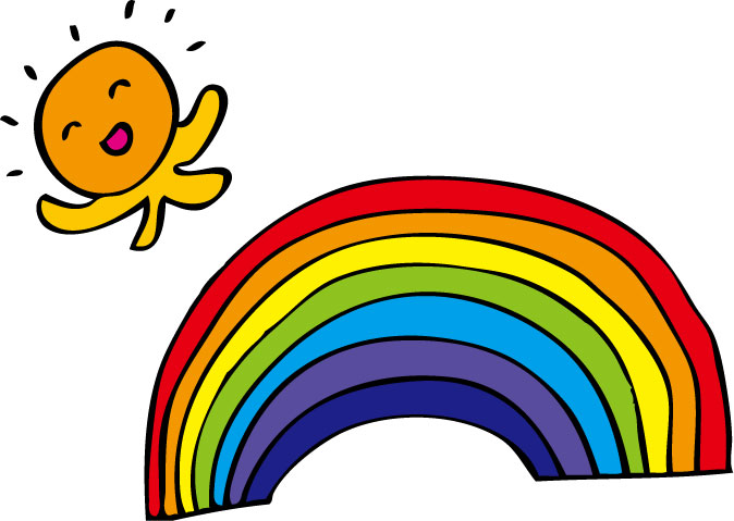 虹に太陽に イルカにカエル かわいいワールド かわいい画像ブログ O かわいいで元気ブログ 画像 イラストあるです 彡