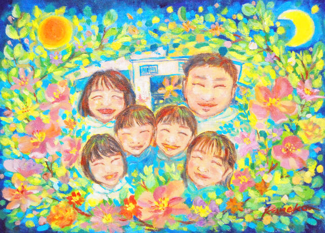 いつまでも家族仲良く過ごせますように」 : にじいろ絵画教室とkameko