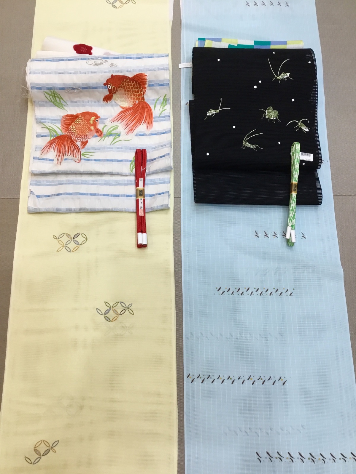 工芸キモノ野口さんの訪問着と小紋のコーディネート : 「銀座