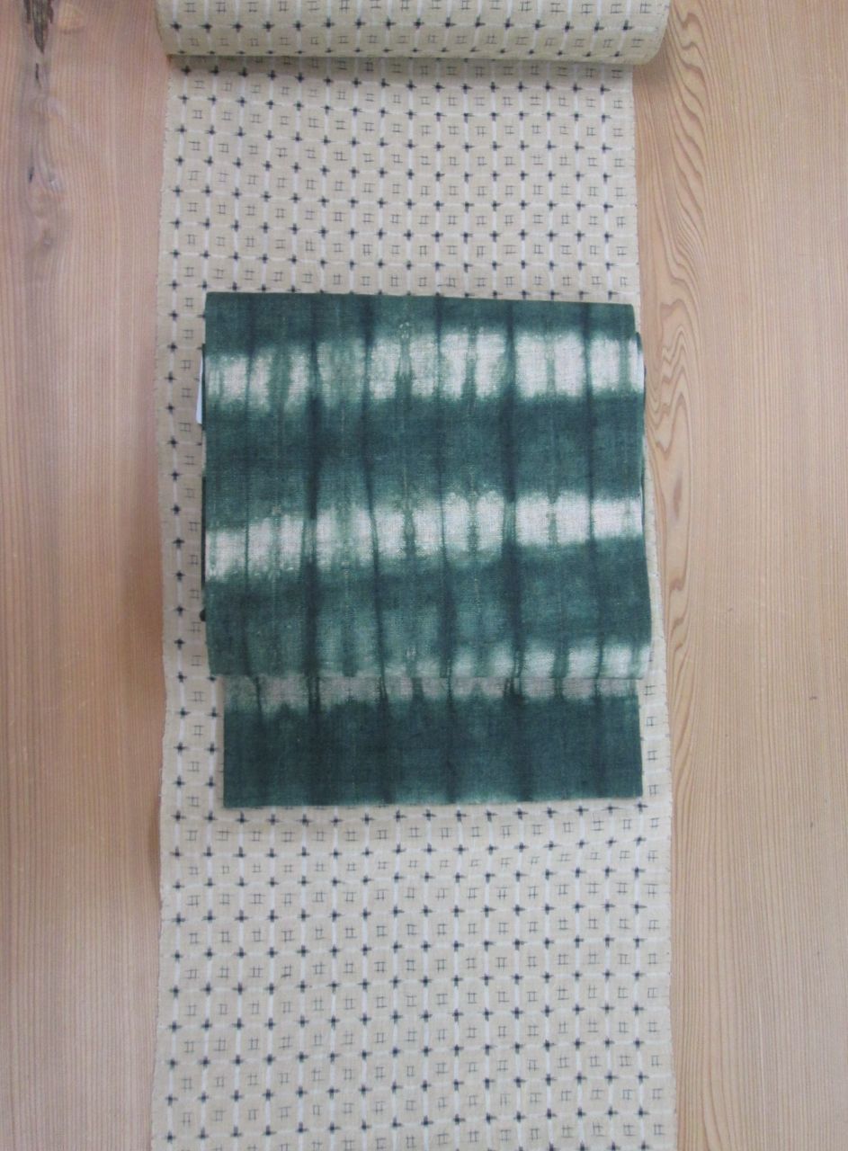 白絣　本麻　近江上布　単　着物 夏物本麻上布近江上布白絣着物浴衣反物麻高島屋#2490