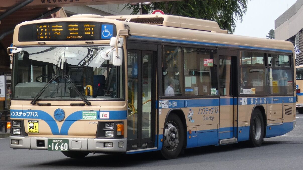 横浜市営バス9 1660 Kawasaki Bus Stop 横浜市営バス9 1660 Kawasaki Bus Stop