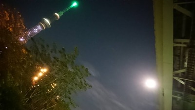 200508_フラワームーンとスカイツリー