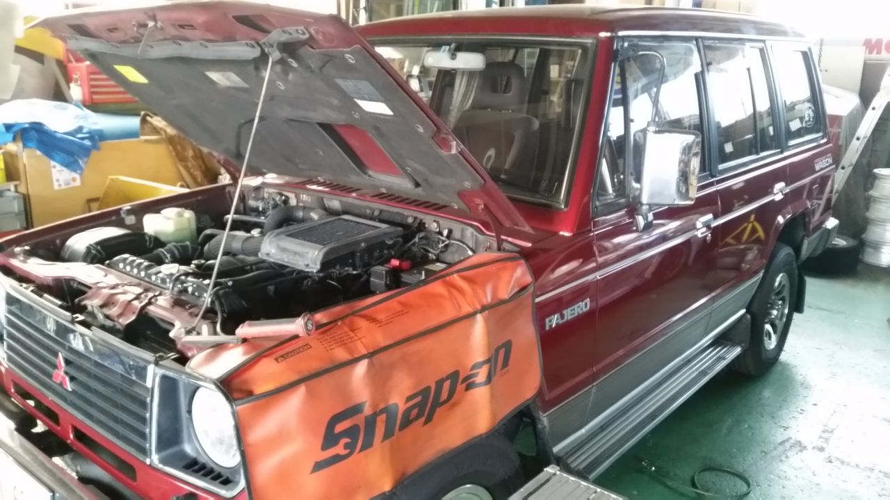 三菱 パジェロ エンジンかからない セルモーター交換 かわぐち自動車のブログ