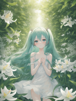 輝く白百合たち