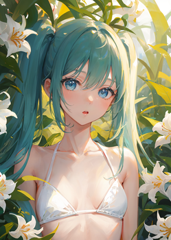 白のビキニ