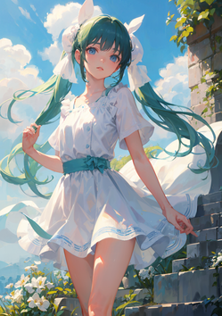 緑色のサッシュ