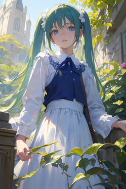 聳えるお城の前
