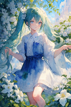 まとわりつく花たち