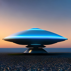 着陸したUFO