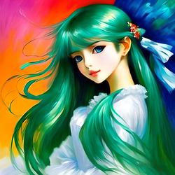 白い衣装の初音ミク