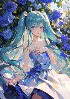青い花