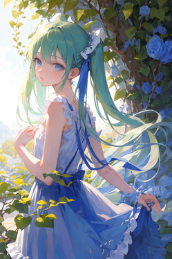 青い花の妖精