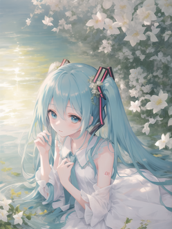 花と初音ミク