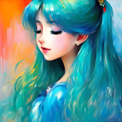 目を閉じた初音ミク