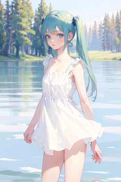 森と湖の中で