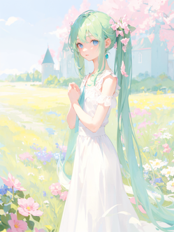 お城と草原