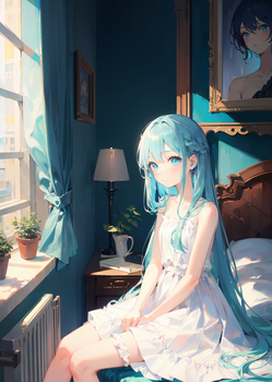 朝陽の中の白い顔