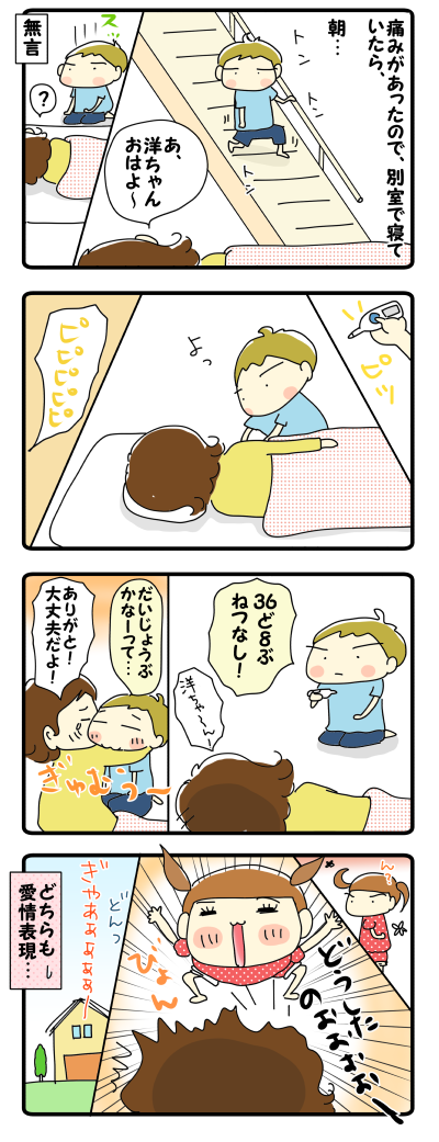 母、虫垂炎で