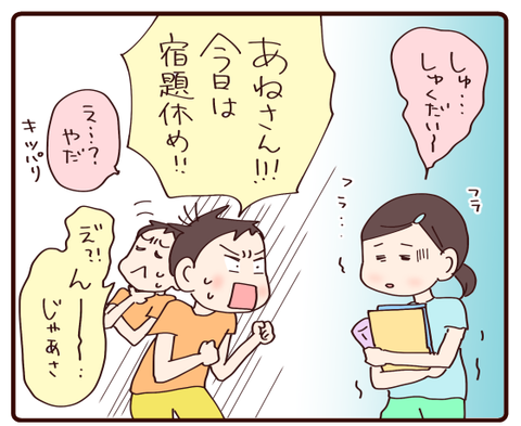 調子の悪い娘を心配する息子①4