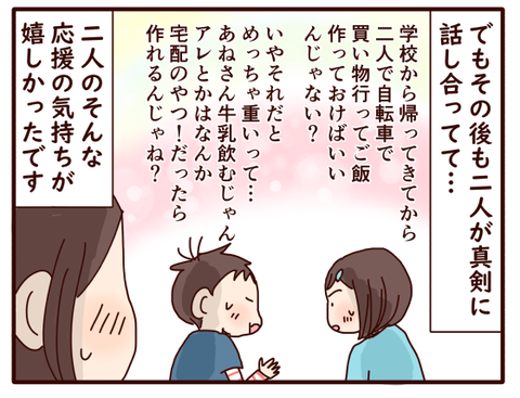 母のお仕事に対する二人の意見②3