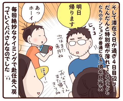 単身赴任1年過ぎて④特別感4