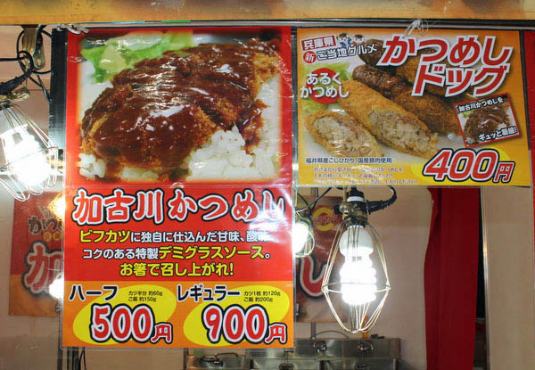 箸で食べるビフカツ丼 加古川かつめし ふるさと祭り東京13 ワンコイン的食べ歩き生活