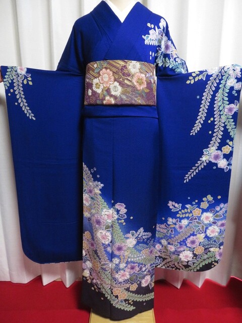 振袖三点セット やまと誂製 金ラベル 華やかで美しい辻が花 風椿の着物便り