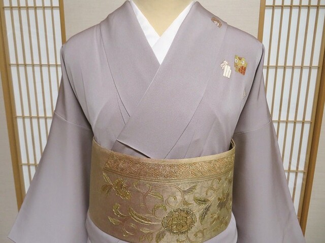 逸品美品❣️豪華汕頭蘇州刺繍に絞りの訪問着、汕頭螺鈿袋帯、豪華5点セット 上品なつぼつぼ紋の訪問着×蘇州・汕頭刺繍の螺鈿入り袋帯 : 風椿の着物便り