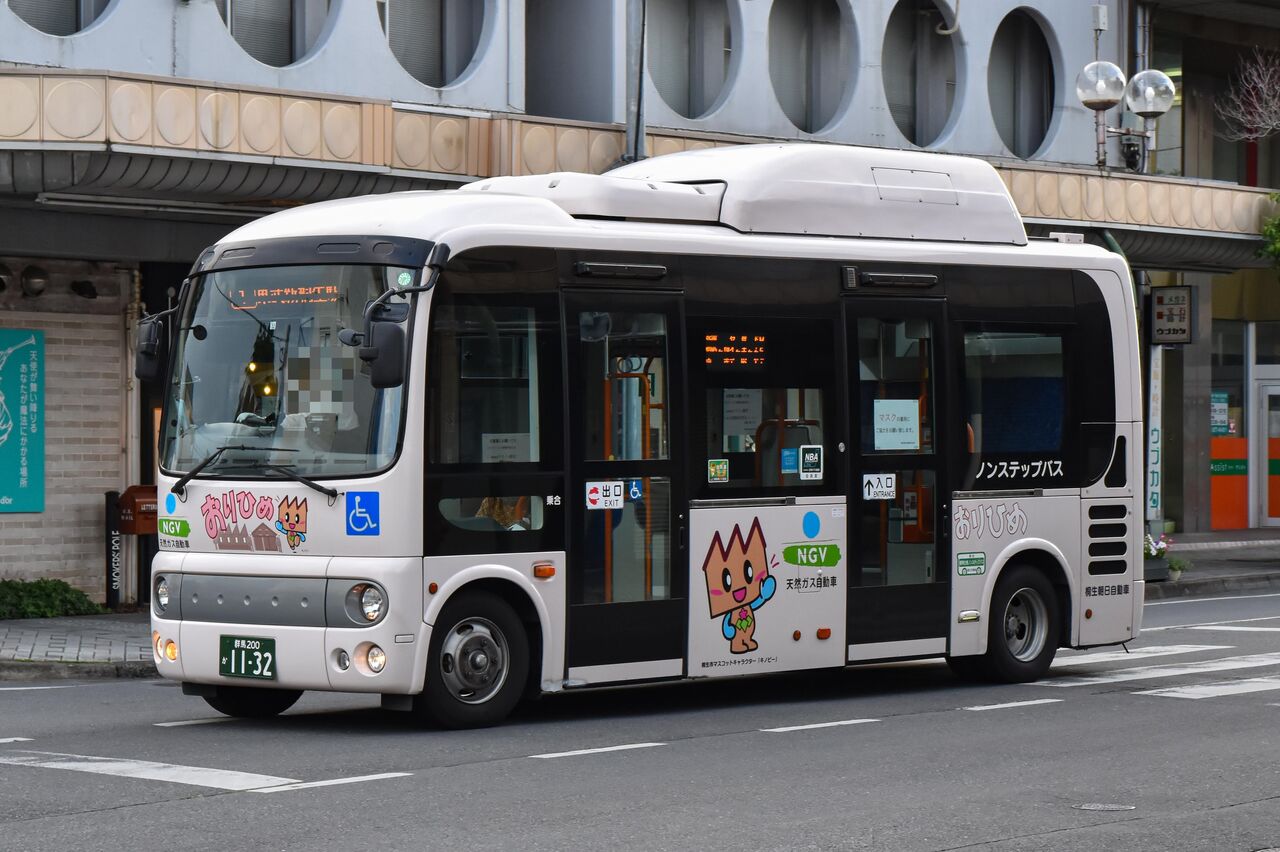桐生朝日自動車 群馬200か1132 : 群馬のバス撮影記