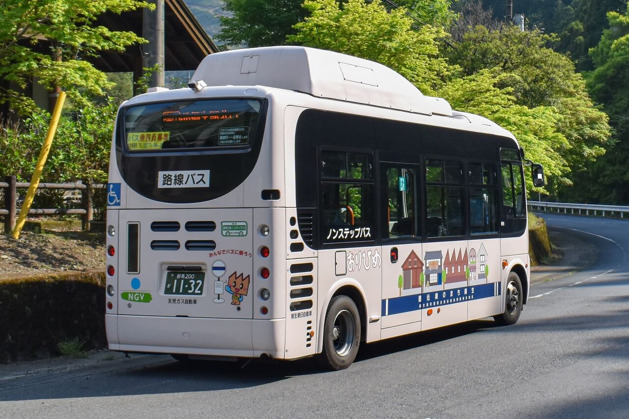 桐生朝日自動車 群馬200か1132 : 群馬のバス撮影記