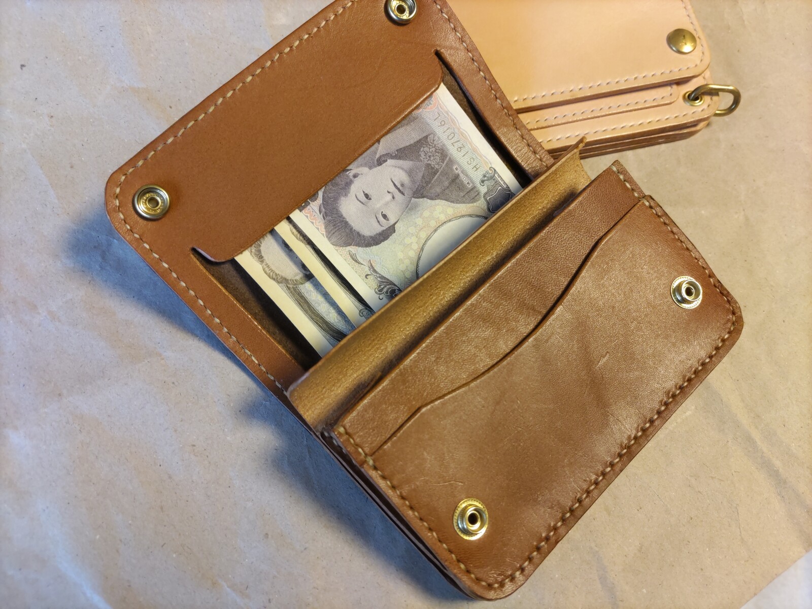 mjdagj様ご確認用】ミドルトラッカーウォレット【お札を折らずに収納