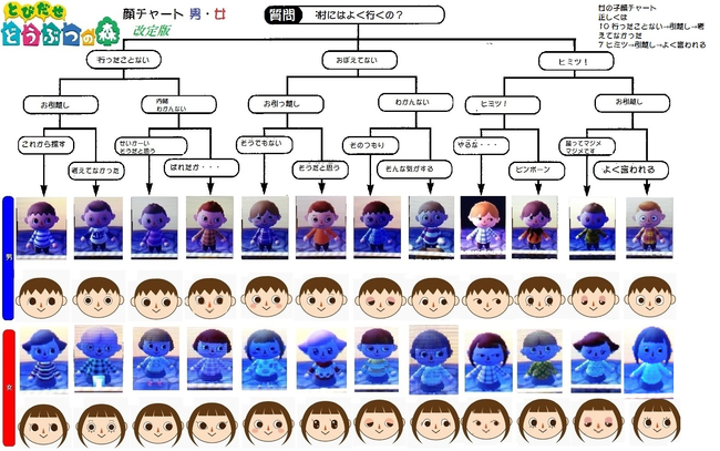 3ds とびだせ どうぶつの森 入村前に気になる顔チャート ちょっとネタバレ おすすめゲームソフトと攻略本 発売日情報とかレビュー