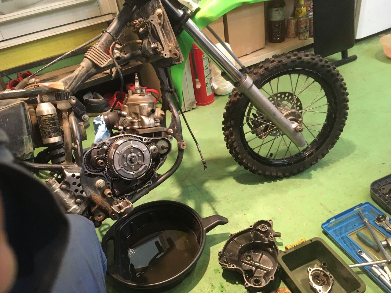 kx65 腰下エンジンO/H 開始。その① : モトクロス・kazuponkunの泥んこ 