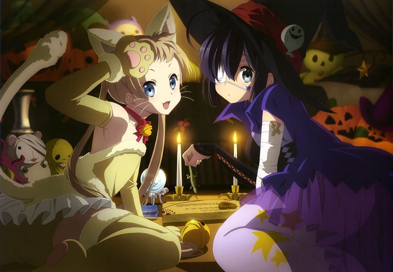 中二病でも恋がしたい 七宮の初版権絵キタ ゚ ゚ ハロウィンコスの六花と凸守が可愛すぎるwww 中二病でも恋がしたい 七宮の初版権絵キタ ゚ ゚ ハロウィンコスの六花と凸守が可愛すぎるwww