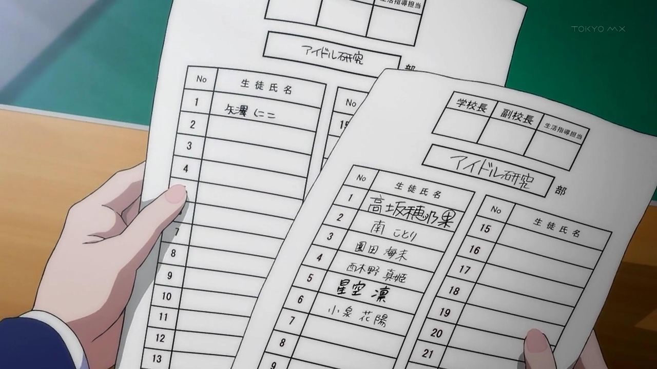 ラブライブ M Sメンバーの文字の書き方って特徴的だよね