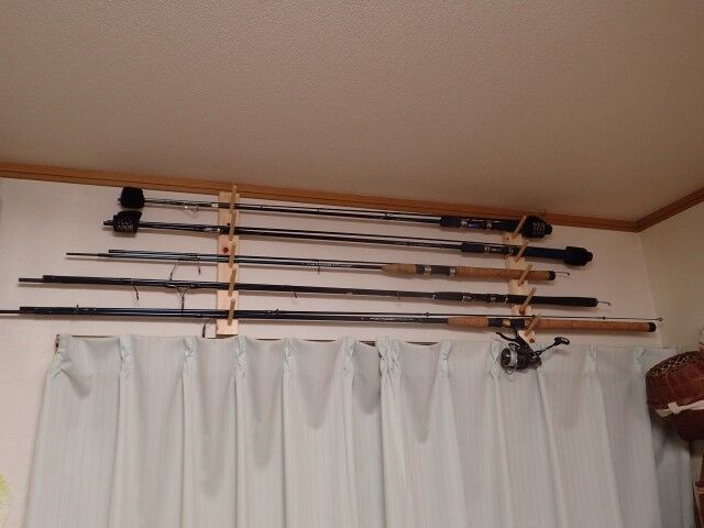 竿収納用に 壁掛けロッドホルダーをdiy 鮎 渓流いろいろ釣行記