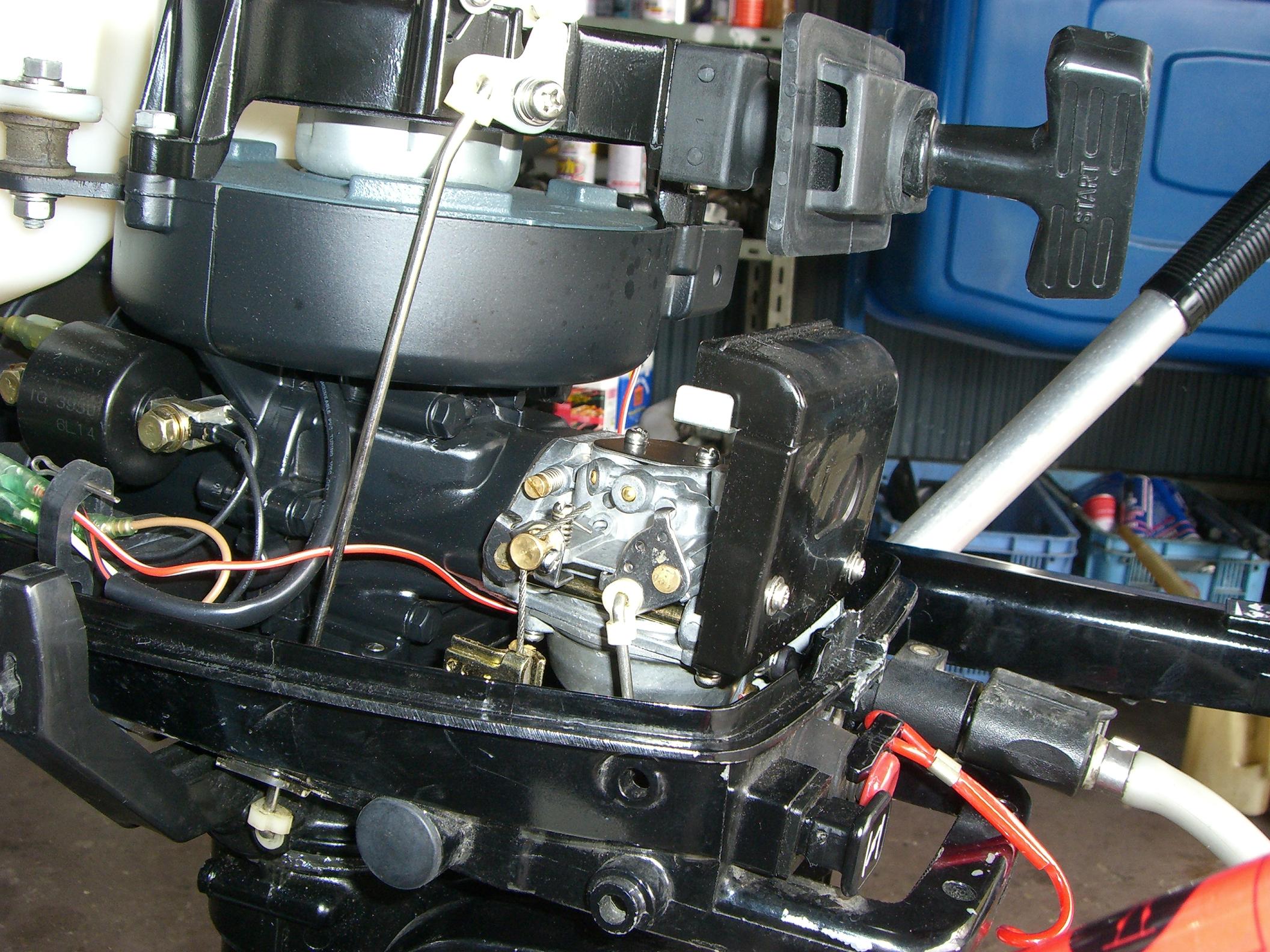 マーキュリー5馬力船外機 エンジン始動し難い 双子のパパの趣味の世界