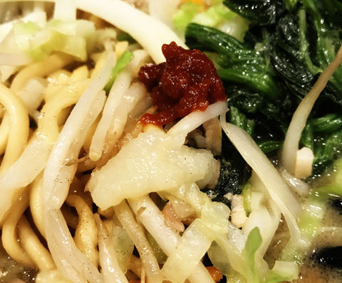 麺なしベジタブル家系に麺トッピング 横浜家系ラーメン野田家