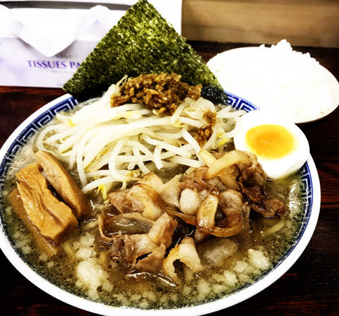 お昼のランチ限定、肉そば!東葛マルカク(我孫子店)