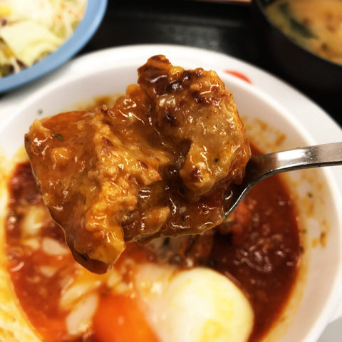 2018年版うまトマハンバーグ定食(松屋)