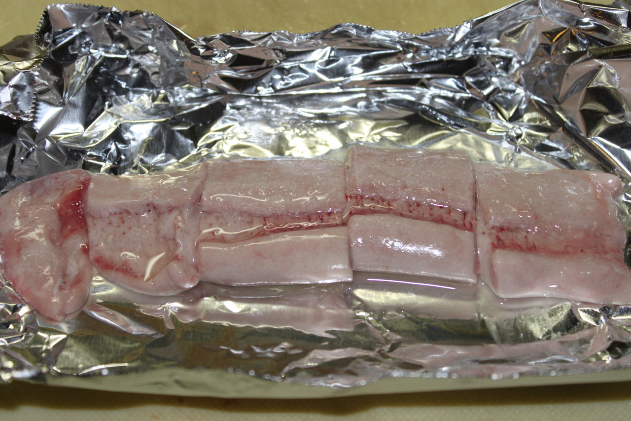 鮭の白子の焼物 ログハウスに住み 料理 野菜 家具作り