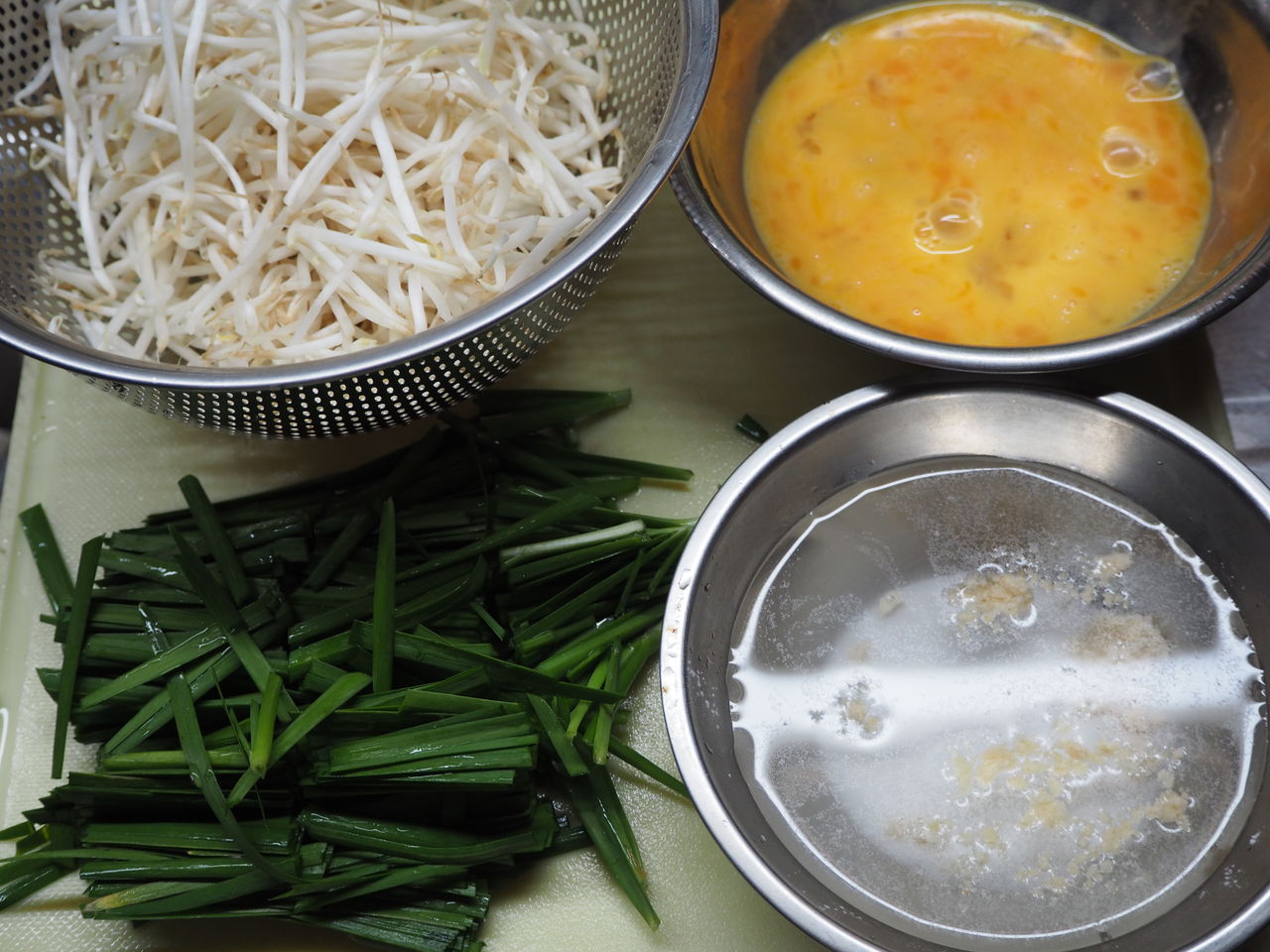 ニラ もやし たまごの炒め物 中華風あんかけ ログハウスに住み 料理 野菜 家具作り ニラ もやし たまごの炒め物 中華風あんかけ ログハウスに住み 料理 野菜 家具作り